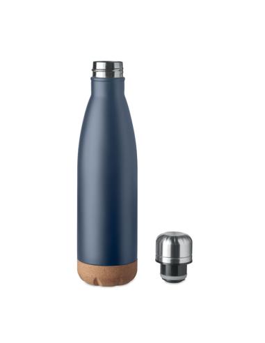 Botella agua de acero inoxidable Geelong doble capa con base de corcho sin BPA 600ml PERSONALIZABLE