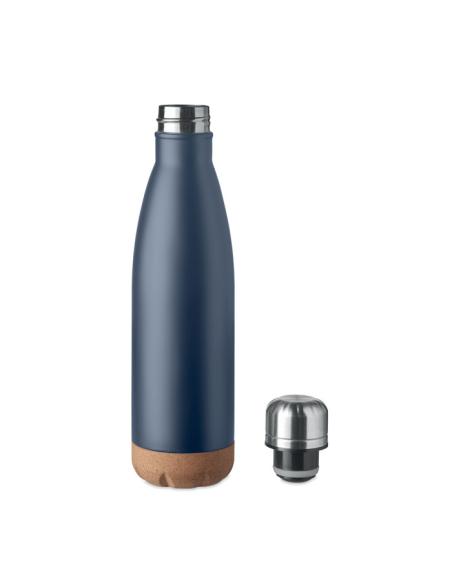 Botella agua de acero inoxidable Geelong doble capa con base de corcho sin BPA 600ml PERSONALIZABLE