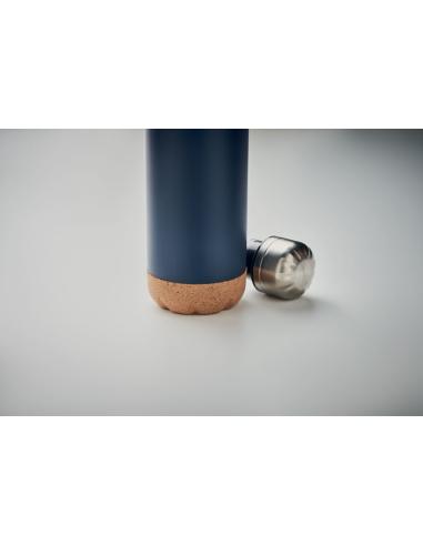 Botella agua de acero inoxidable Geelong doble capa con base de corcho sin BPA 600ml PERSONALIZABLE