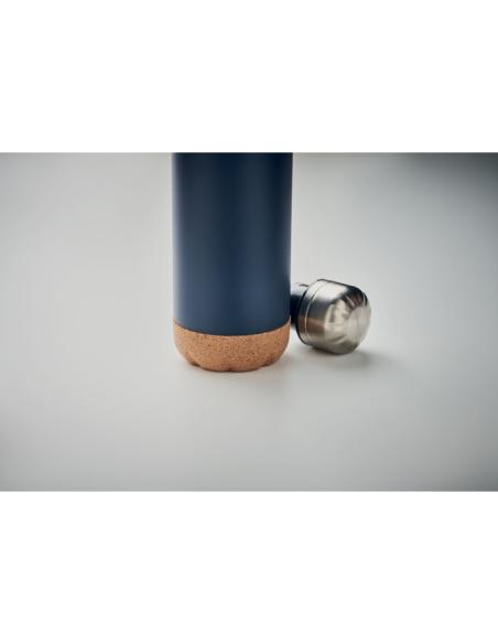 Botella agua de acero inoxidable Geelong doble capa con base de corcho sin BPA 600ml PERSONALIZABLE
