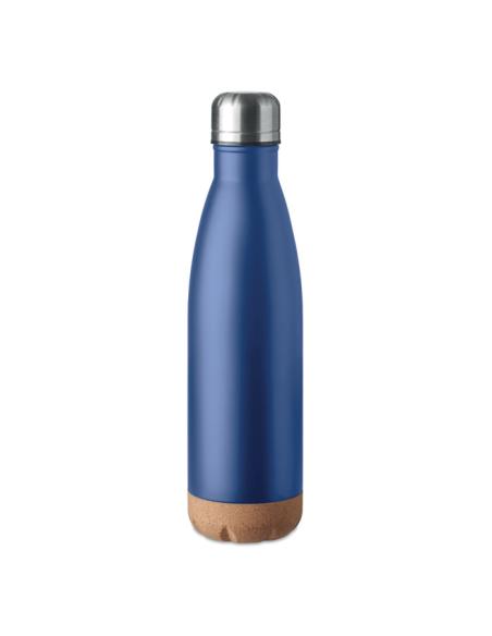 Botella agua de acero inoxidable Geelong doble capa con base de corcho sin BPA 600ml PERSONALIZABLE