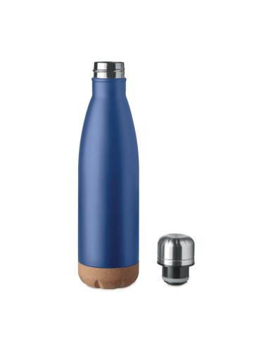 Botella agua de acero inoxidable Geelong doble capa con base de corcho sin BPA 600ml PERSONALIZABLE