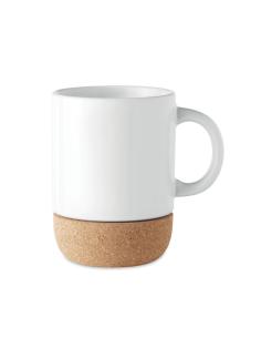 Taza cerámica Macedonia especial sublimación con base de corcho 300ml PERSONALIZABLE