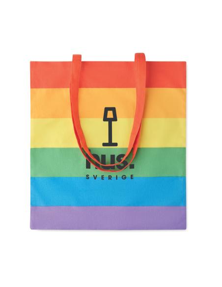 Bolsa de tela Melbourne algodón 200g/m2 arcoiris PERSONALIZABLE