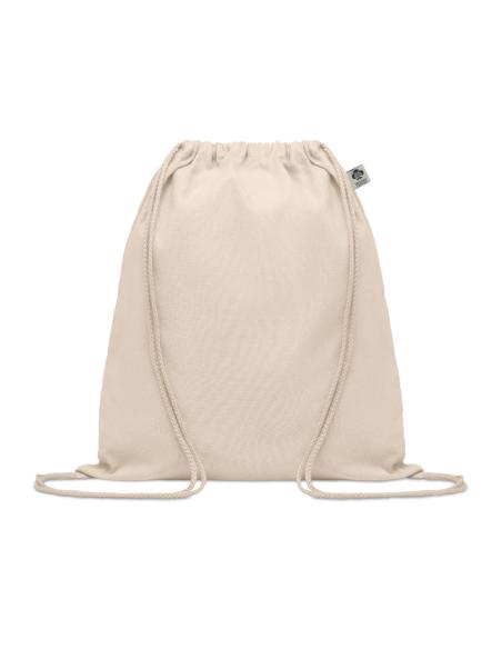 Bolsa de tela Katowice algodón orgánico con cuerdas 140g/m2 natur PERSONALIZABLE