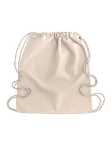 Bolsa de tela Katowice algodón orgánico con cuerdas 140g/m2 natur PERSONALIZABLE