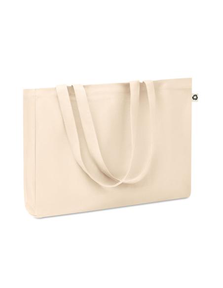 Bolsa de canvas reciclado con fuelle Dubbo 280g/m2 natur PERSONALIZABLE