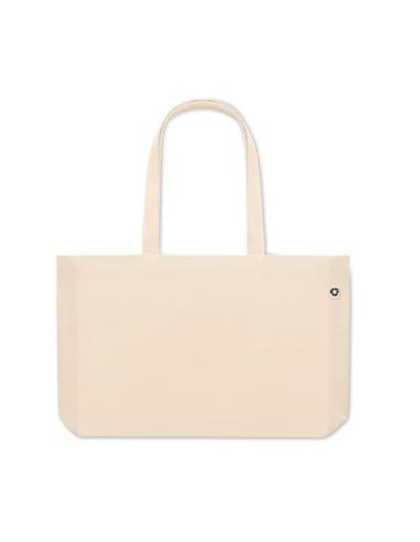 Bolsa de canvas reciclado con fuelle Dubbo 280g/m2 natur PERSONALIZABLE
