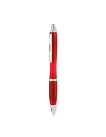 Bolígrafo reutilizable automático de RPET Ingolstadt con pulsador y clip metálicos PERSONALIZABLE