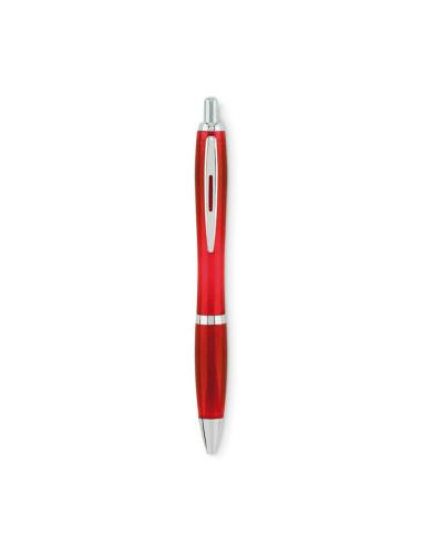 Bolígrafo reutilizable automático de RPET Ingolstadt con pulsador y clip metálicos PERSONALIZABLE