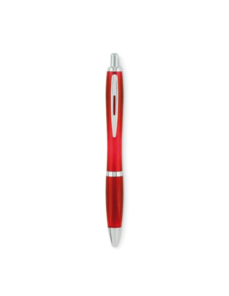Bolígrafo reutilizable automático de RPET Ingolstadt con pulsador y clip metálicos PERSONALIZABLE