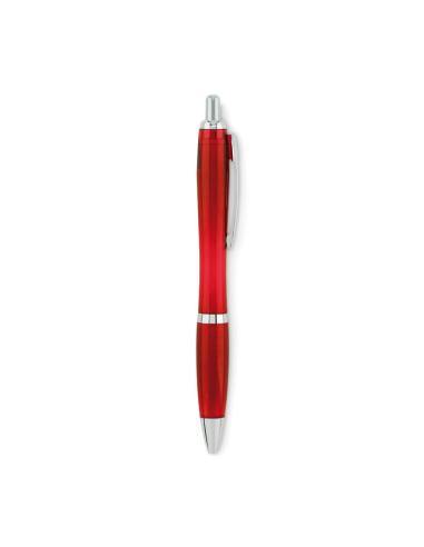 Bolígrafo reutilizable automático de RPET Ingolstadt con pulsador y clip metálicos PERSONALIZABLE