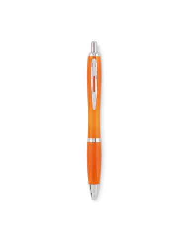 Bolígrafo reutilizable automático de RPET Ingolstadt con pulsador y clip metálicos PERSONALIZABLE