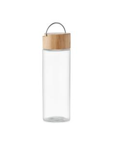 Botella de cristal Luxor con tapa de bambú sin BPA 500ml PERSONALIZABLE