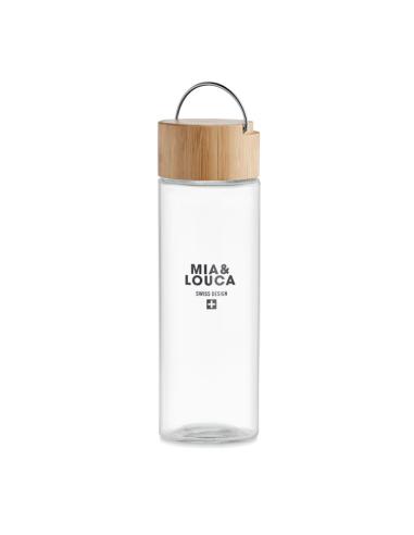 Botella de cristal Luxor con tapa de bambú sin BPA 500ml PERSONALIZABLE