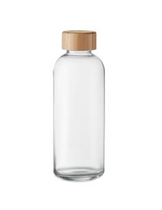 Botella de cristal con tapa de bambú Coslada sin BPA 650ml PERSONALIZABLE
