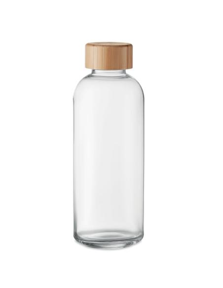 Botella de cristal con tapa de bambú Coslada sin BPA 650ml PERSONALIZABLE