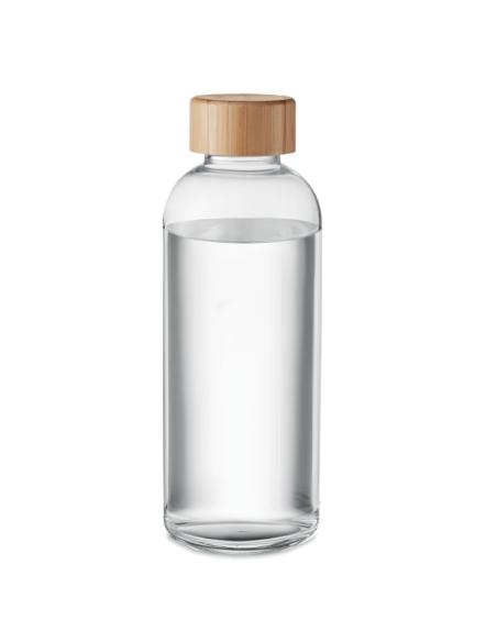 Botella de cristal con tapa de bambú Coslada sin BPA 650ml PERSONALIZABLE