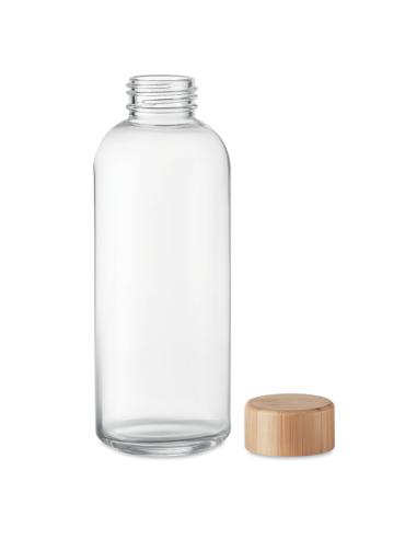 Botella de cristal con tapa de bambú Coslada sin BPA 650ml PERSONALIZABLE