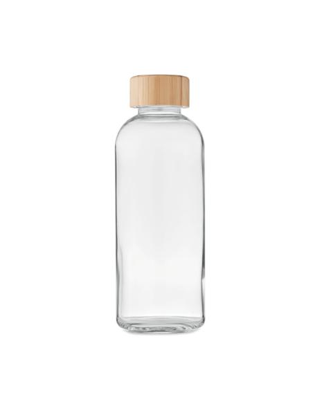 Botella de cristal con tapa de bambú Coslada sin BPA 650ml PERSONALIZABLE