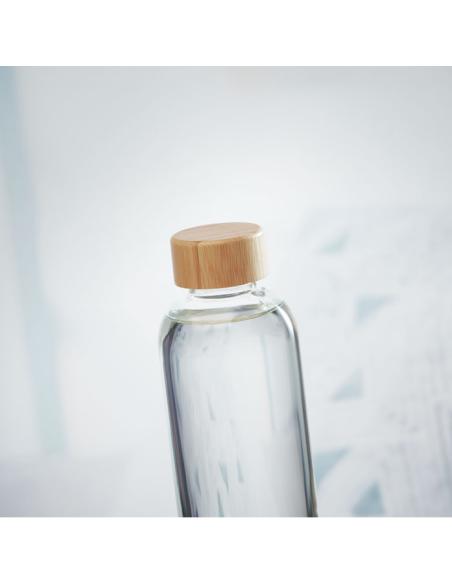 Botella de cristal con tapa de bambú Coslada sin BPA 650ml PERSONALIZABLE