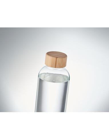 Botella de cristal con tapa de bambú Coslada sin BPA 650ml PERSONALIZABLE