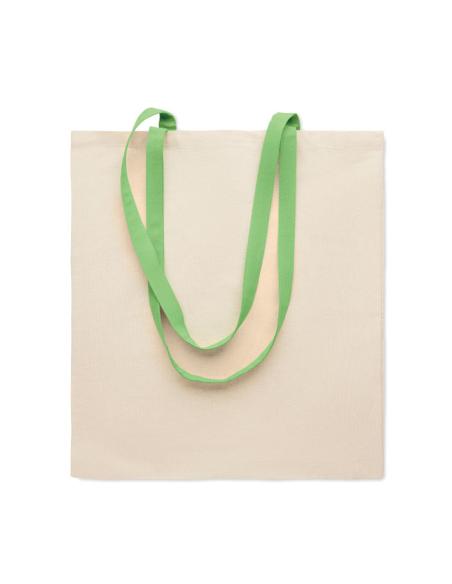 Bolsa Parla de algodón 140g/m2 asas de colores PERSONALIZABLE