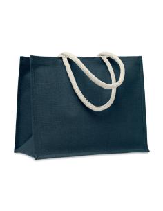 Bolsa de yute laminado Koblenz con fuelle y asas de algodón colores PERSONALIZABLE
