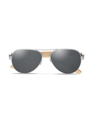 Gafas de sol Jartum con patillas de bambú y lentes espejo con marco metálico PERSONALIZABLE