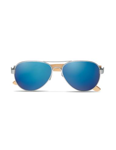 Gafas de sol Jartum con patillas de bambú y lentes espejo con marco metálico PERSONALIZABLE