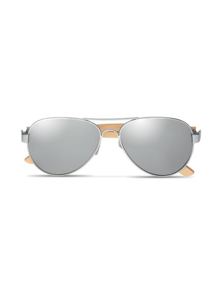 Gafas de sol Jartum con patillas de bambú y lentes espejo con marco metálico PERSONALIZABLE