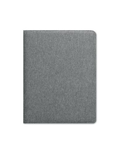 Carpeta porta documentos A4 jaspeado de RPET Utrecht con bloc de notas y bolsillos PERSONALIZABLE