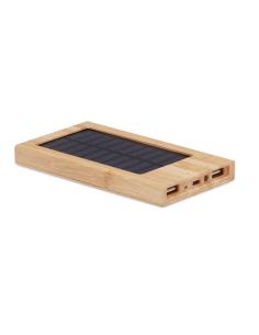 Powerbank Harbour 4000mAh con carcasa de bambú y panel solar PERSONALIZABLE