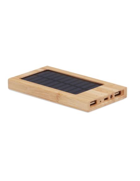 Powerbank Harbour 4000mAh con carcasa de bambú y panel solar PERSONALIZABLE