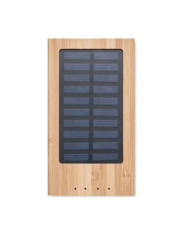Powerbank Harbour 4000mAh con carcasa de bambú y panel solar PERSONALIZABLE