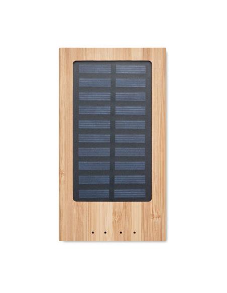 Powerbank Harbour 4000mAh con carcasa de bambú y panel solar PERSONALIZABLE
