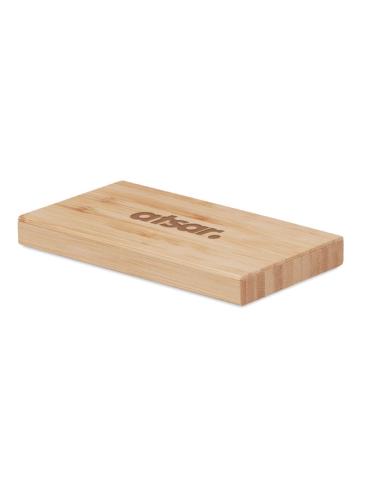 Powerbank Harbour 4000mAh con carcasa de bambú y panel solar PERSONALIZABLE