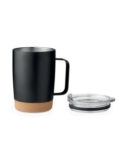 Taza de acero inoxidable Hobart con base de corcho 300ml PERSONALIZABLE 2