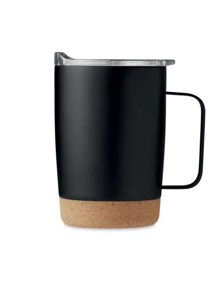 Taza de acero inoxidable Hobart con base de corcho 300ml PERSONALIZABLE