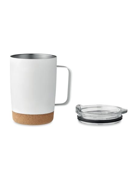 Taza de acero inoxidable Hobart con base de corcho 300ml PERSONALIZABLE