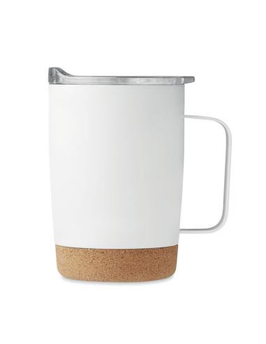 Taza de acero inoxidable Hobart con base de corcho 300ml PERSONALIZABLE