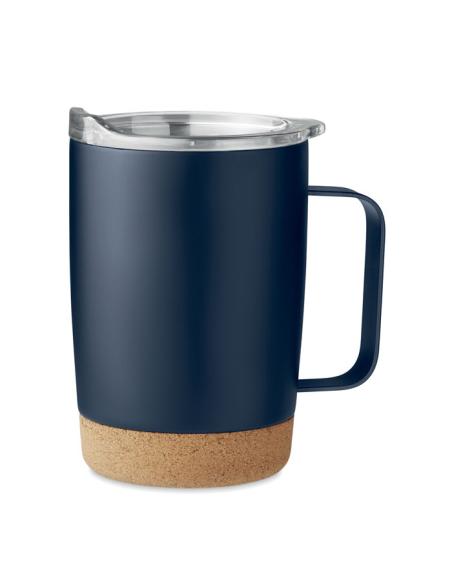 Taza de acero inoxidable Hobart con base de corcho 300ml PERSONALIZABLE