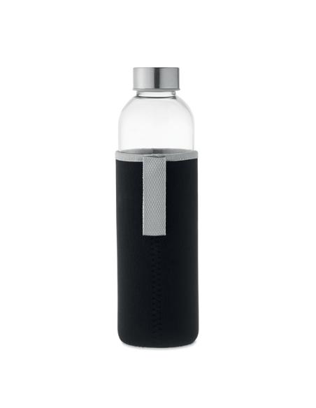 Botella de cristal con tapa de acero inox Sapporo sin BPA y funda de neopreno 750ml PERSONALIZABLE