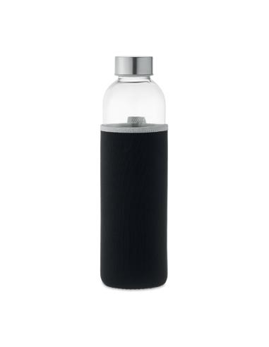Botella de cristal con tapa de acero inox Sapporo sin BPA y funda de neopreno 750ml PERSONALIZABLE