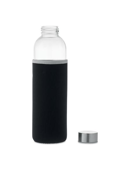 Botella de cristal con tapa de acero inox Sapporo sin BPA y funda de neopreno 750ml PERSONALIZABLE