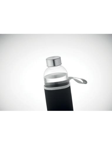 Botella de cristal con tapa de acero inox Sapporo sin BPA y funda de neopreno 750ml PERSONALIZABLE