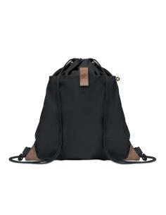 Bolsa de tela algodón reciclado Davao con cuerdas y bolsillo 220g/m2  PERSONALIZABLE