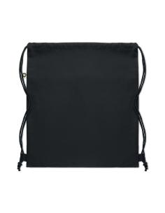 Bolsa de tela algodón reciclado Davao con cuerdas y bolsillo 220g/m2  PERSONALIZABLE 2