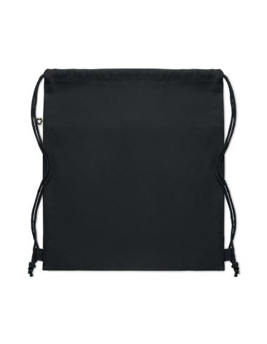 Bolsa de tela algodón reciclado Davao con cuerdas y bolsillo 220g/m2  PERSONALIZABLE