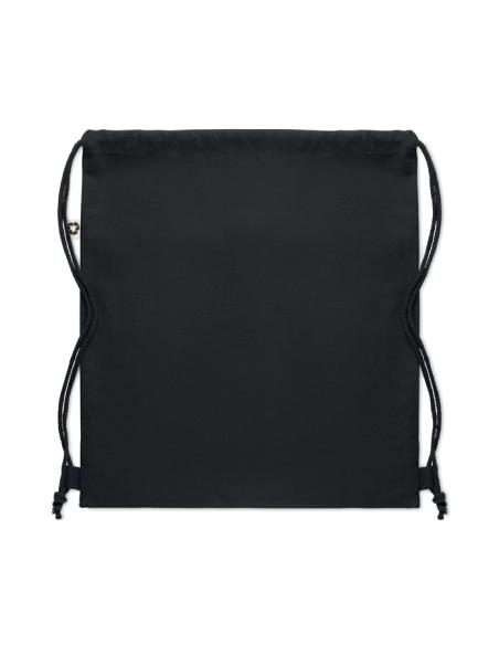Bolsa de tela algodón reciclado Davao con cuerdas y bolsillo 220g/m2  PERSONALIZABLE